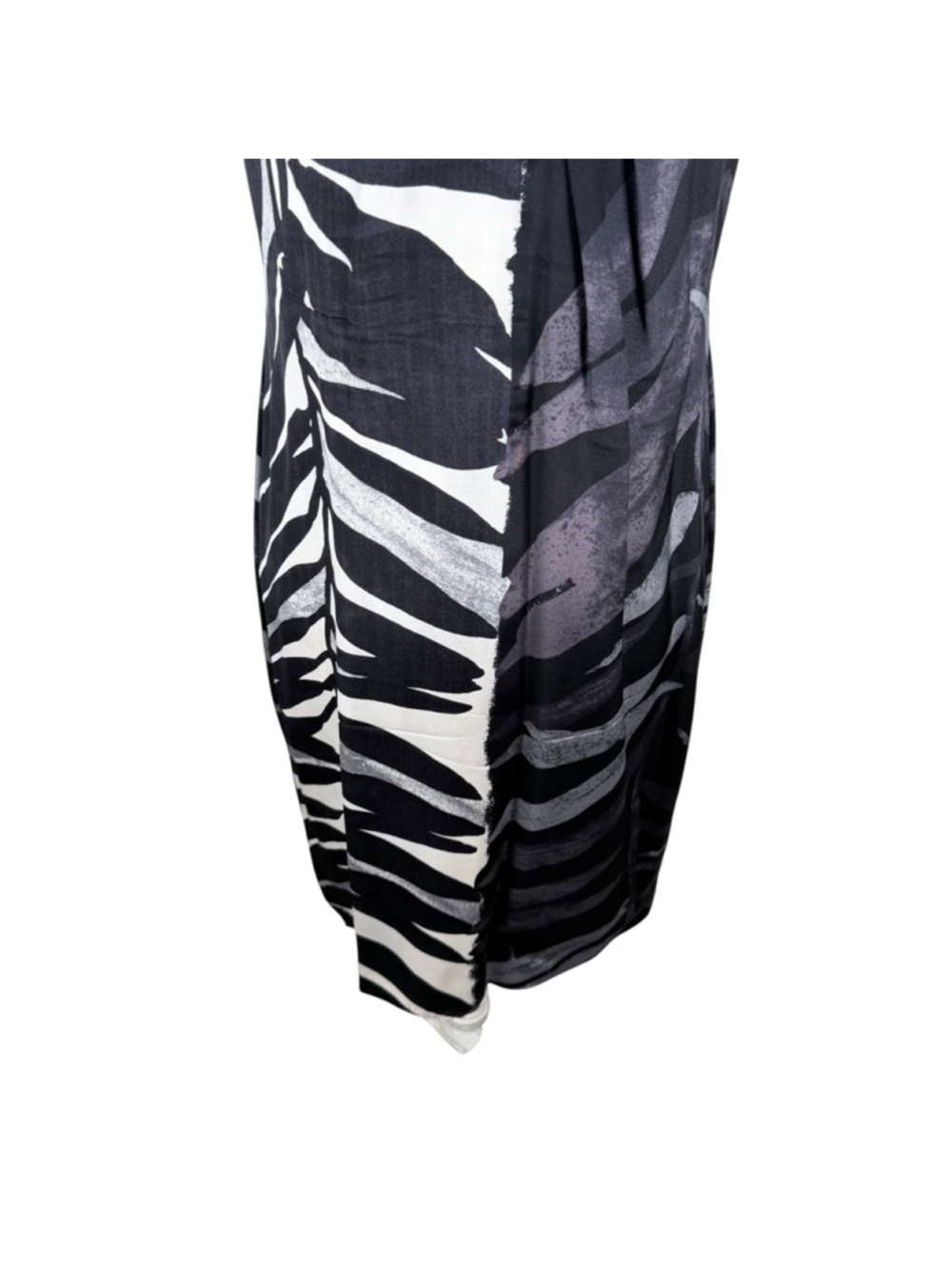Carmen Marc Valvo Bead Halter Silk Dress Tropical Print Evening Cocktail Size 10 - Picture 8 of 12